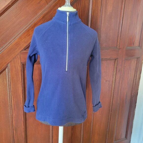 Tommy Bahama Aruba Womens Navy 1/4 Zip Pullover Sweatshirt XS Cotton/Spandex - Picture 2 of 8